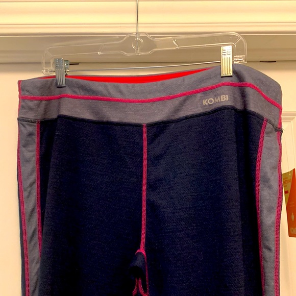 Kombi new w tags Marino blend navy/ pink leggings - Picture 2 of 8